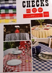 gingham20linens 1706315687 Linen- Round- 90"- Gingham- Message for color options Linens- add on only- several colors are available