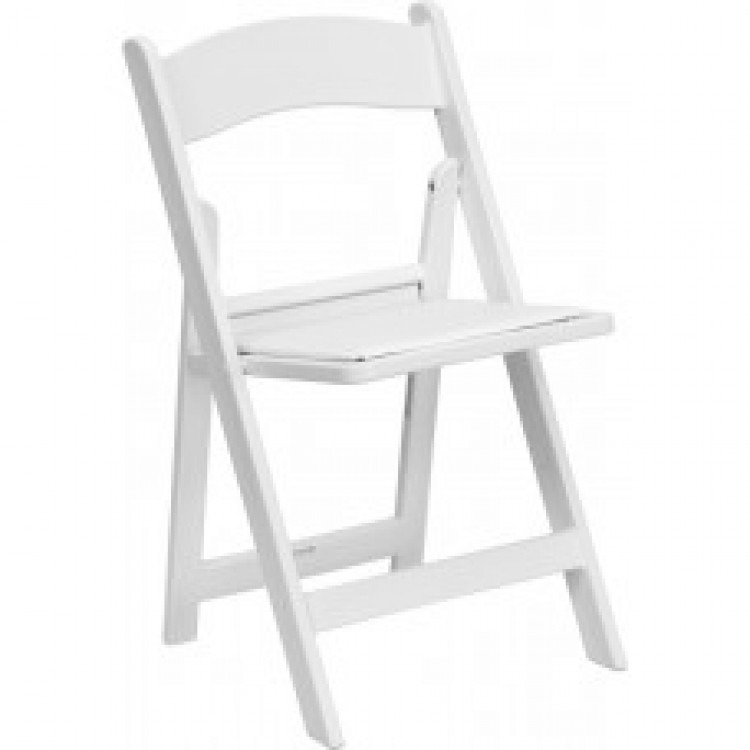 Garden Chairs- White padded seats
