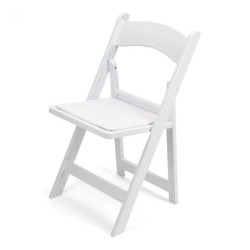 white resin folding chair padded seat front 1739563039 1 Serpentine Reception seating for 48