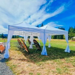 Canopy 10x20 w/leg drapes (set up included)