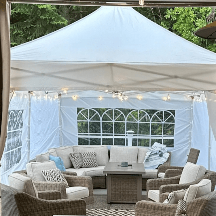 Canopy 10x20 w/ Leg drapes & Lights *sidewalls optional* (se Canopy 10x20 w/ Leg drapes & Lights *sidewalls optional* (se