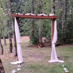 Garden Arbor w/ ivory drapes (set up included)