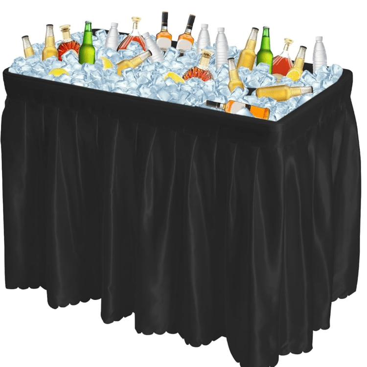 Table- Chill/ice- 48 x 24 (4ft) with Black skirt